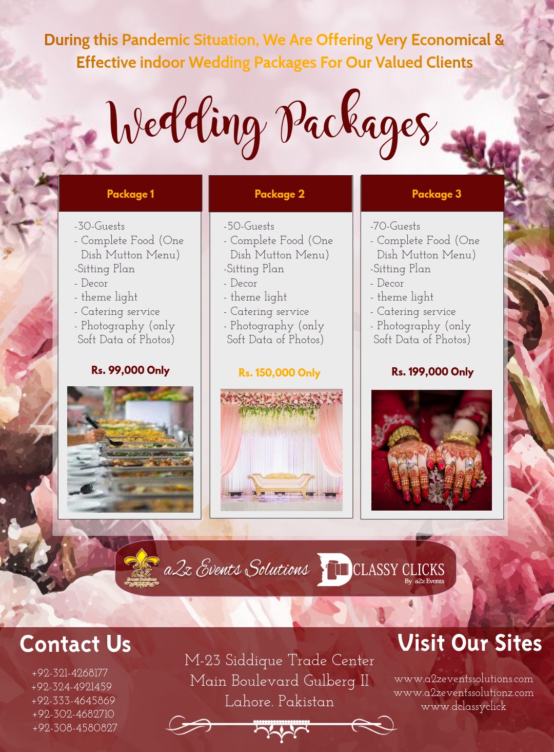 Wedding Packages Decor Packages Birthday Packages a2z Events