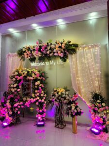 wedding planners, home entrance decor, wedding management, a2z events solutions