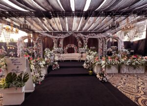 grand stage, walima floral stage decor, wedding management company, caterers