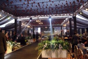 open air setup, outdoor decor, executive seating, corporate event