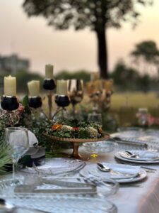 day time setup, fine dining, crockery setup, executive crockery