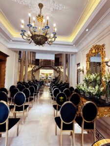 corporate event, executive seating, indoor setup, conference