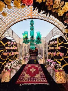 carpeted walkway, events organizers, caterers, qawali decor & setup