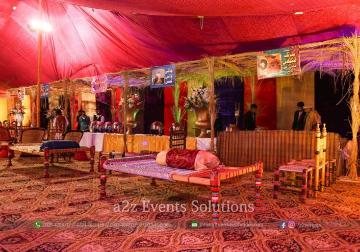 village theme setup, best wedding setup