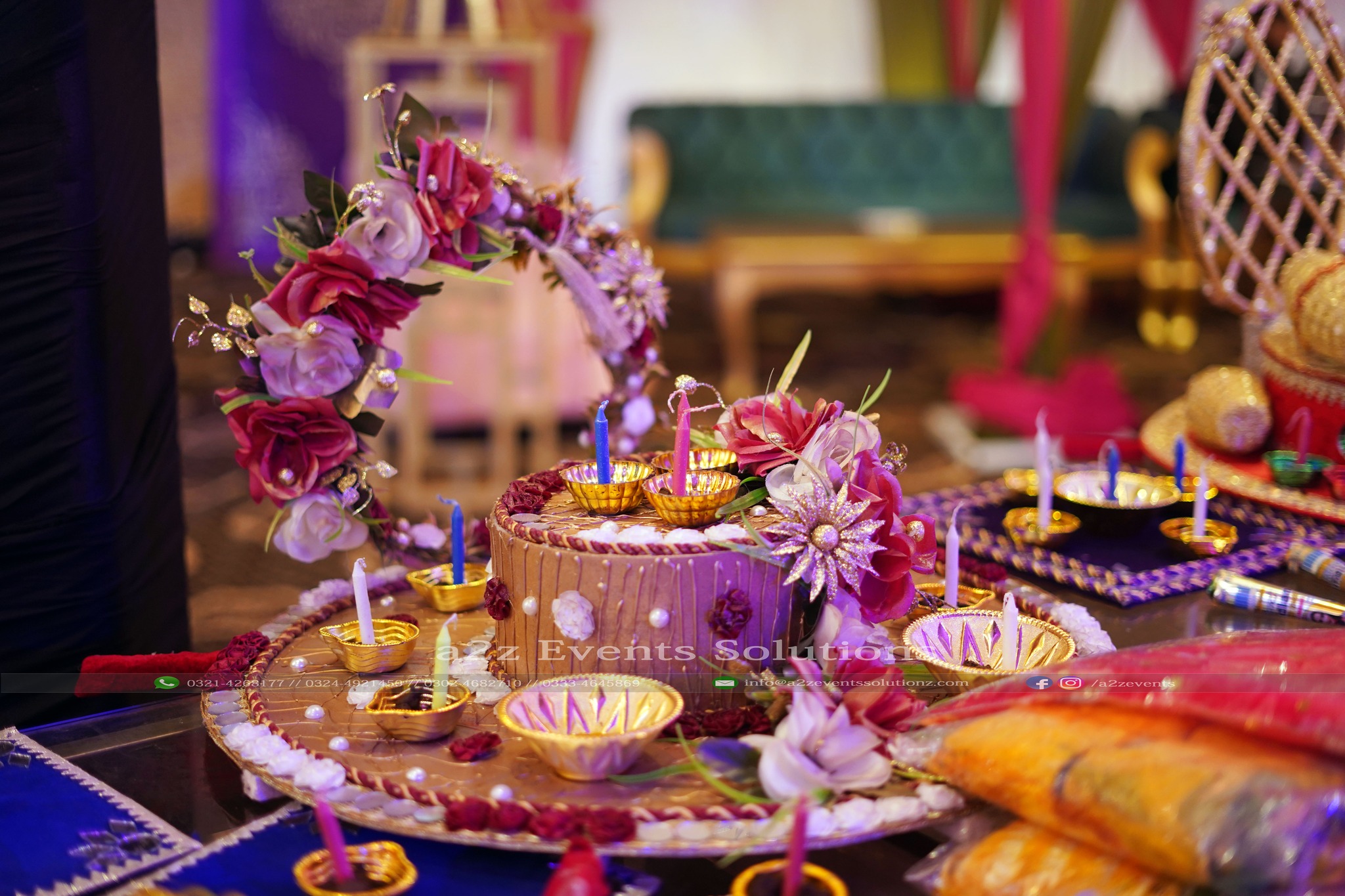 decorative mehndi thaals, desi vibes