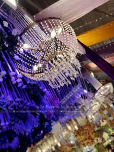 crystal beaded decor, wedding decorators. themed event, mehndi setup