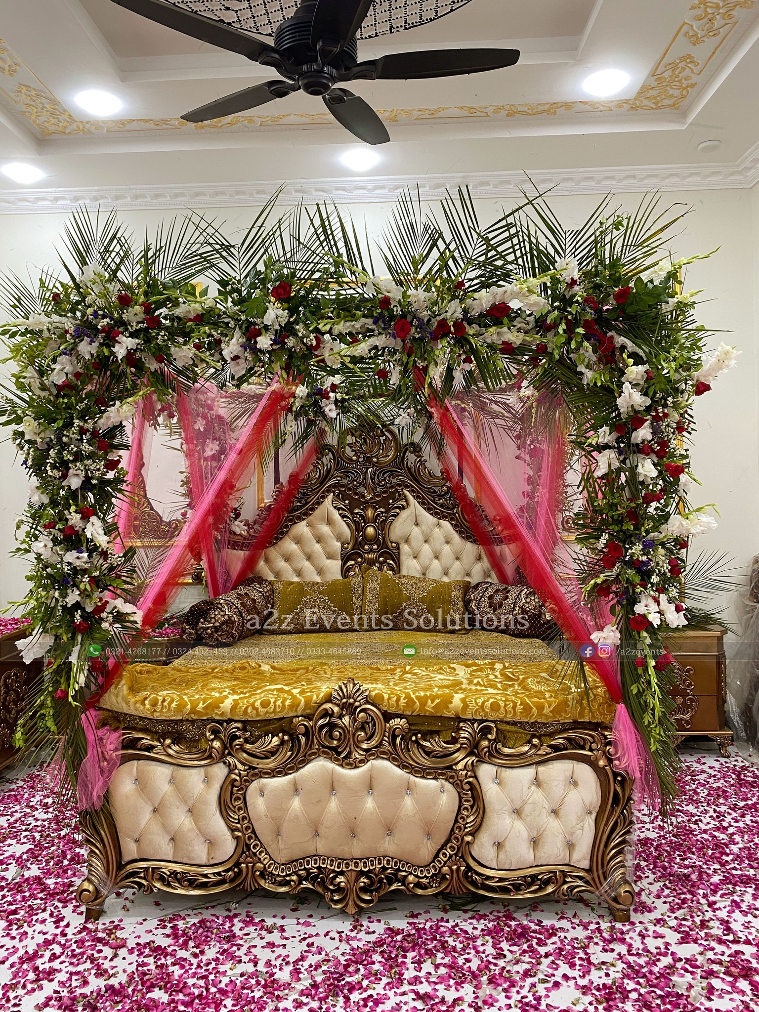 theme decor, wedding room, imported flowers decor