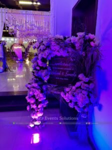 welcome board, entrance decor, creative designers, walima decor