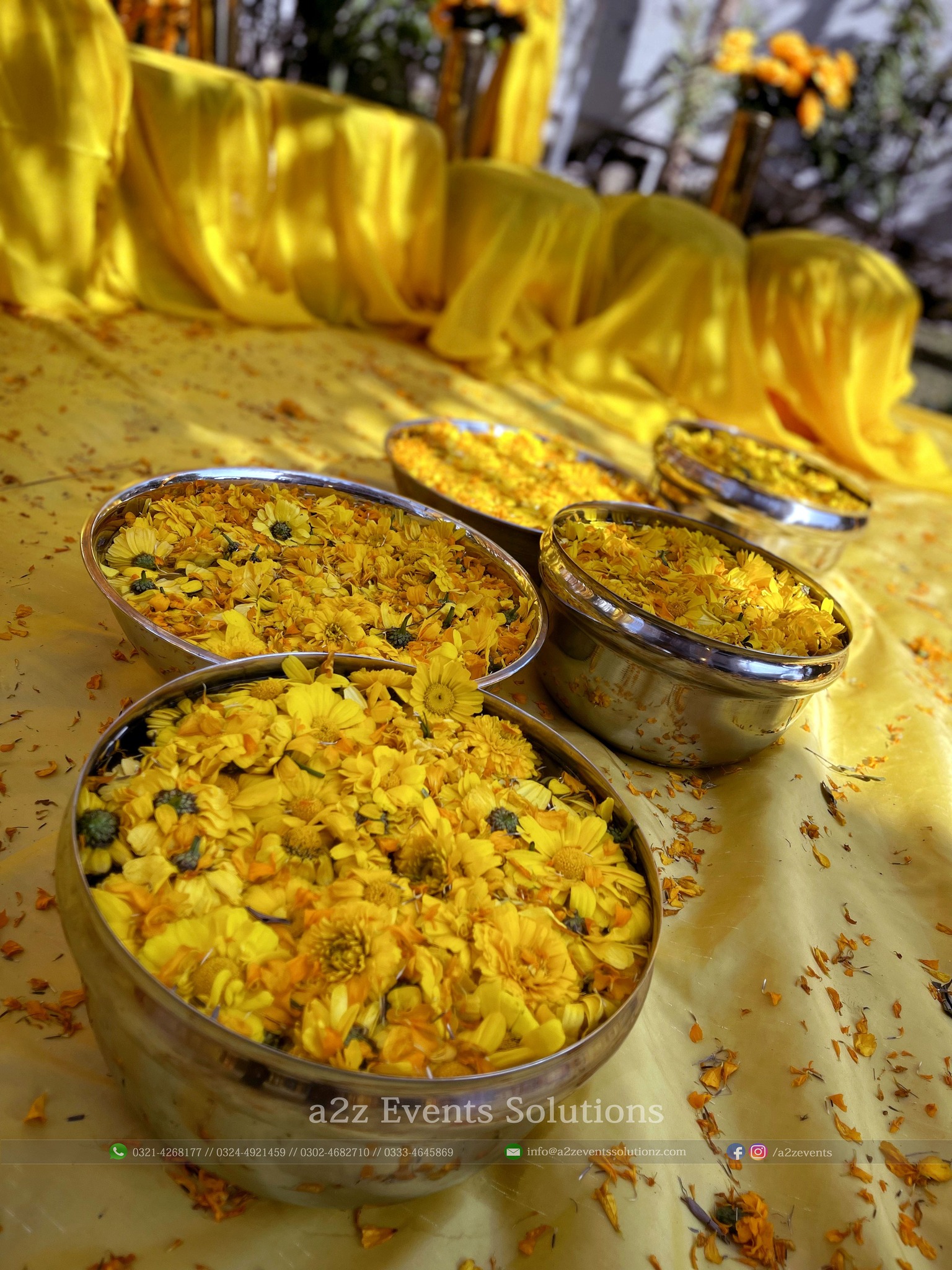wedding decorators, caterers in lahore, haldi decor, intitmate wedding decor