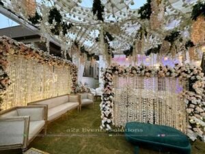 intimate wedding, qabool hai theme, baat pakki setup, home decor