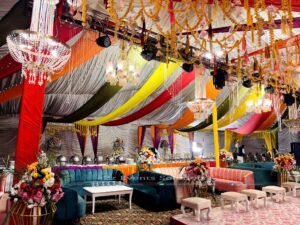 mehndi setup, indoor decor, wedding designers, events management