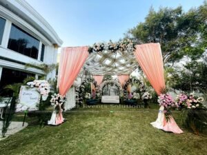 open air nikkah decor, events management company, wedding decorators, pakistani wedding