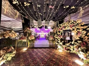 selfie corner, event planners, wedding decor, catering setup