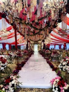 hanging garden, thematic setup, area decor, a2z events solutions management