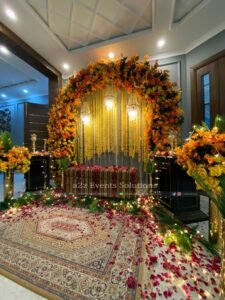 bridal shoot set, indoor bridal campaign decor, themed setup, a2z events management