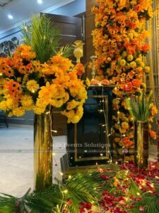 bridal campaign decor, indoor set, floral decor, event decorators