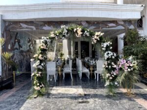 catering setup, entrance decor, fine dining, pakistani wedding