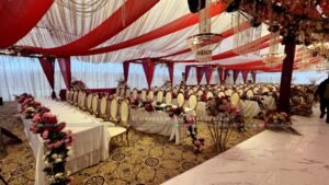 outdoor baraat decor, wedding caterers, wedding setup, a2z events solutions