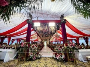 indoor setup, wedding ceremony, baraat event, wedding designers