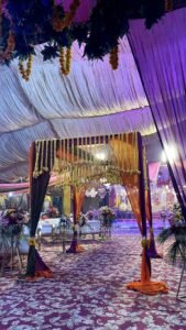 indoor decor, mehndi setup, wedding designers, floral entrance