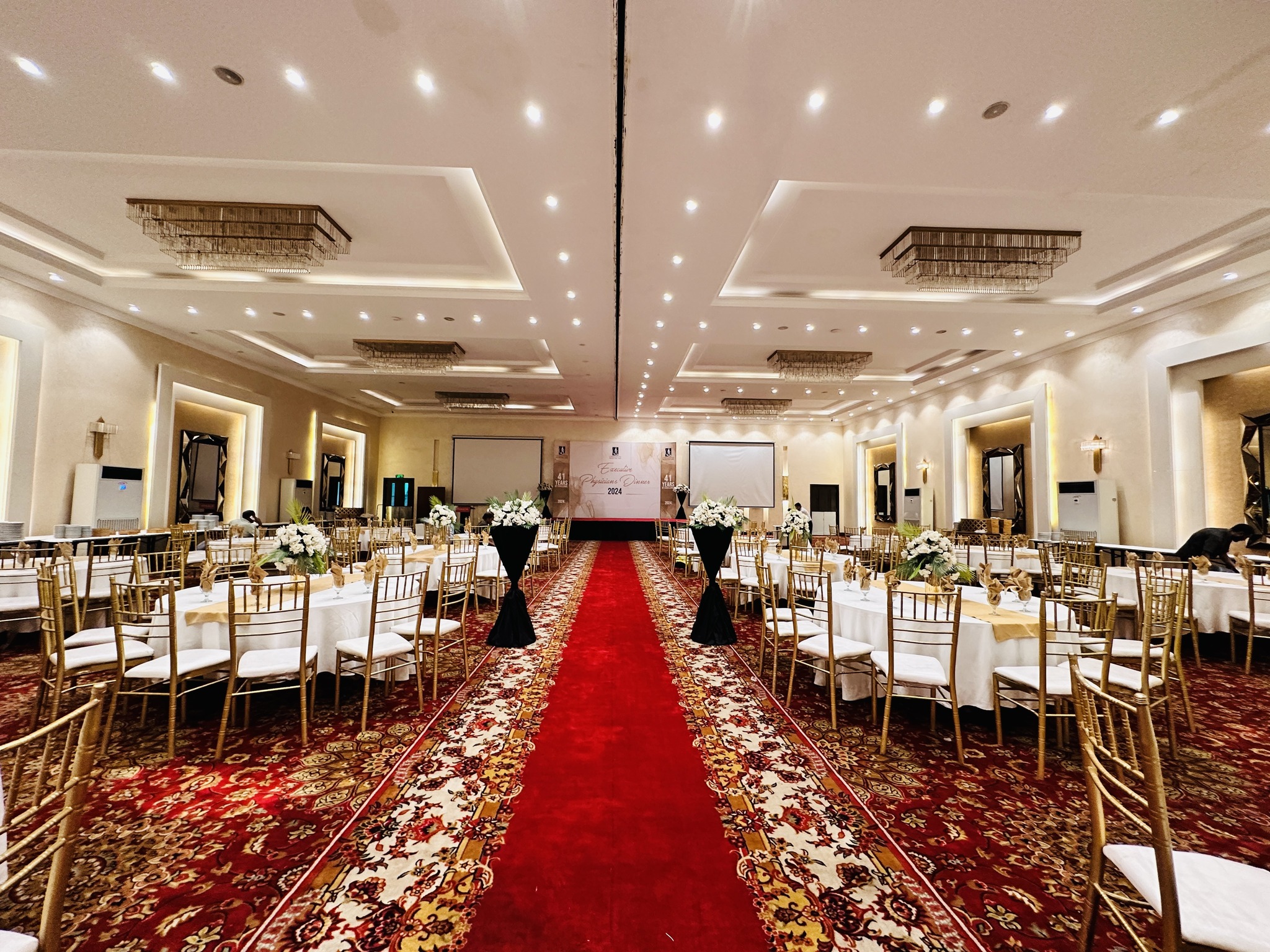 indoor setup, caterers, hi tea, buffet