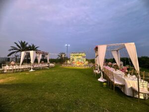 outdoor setup, intimate wedding, nikkah ceremony, wedding management company