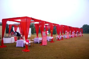 exclusive seating, open air event, sports day, games setup