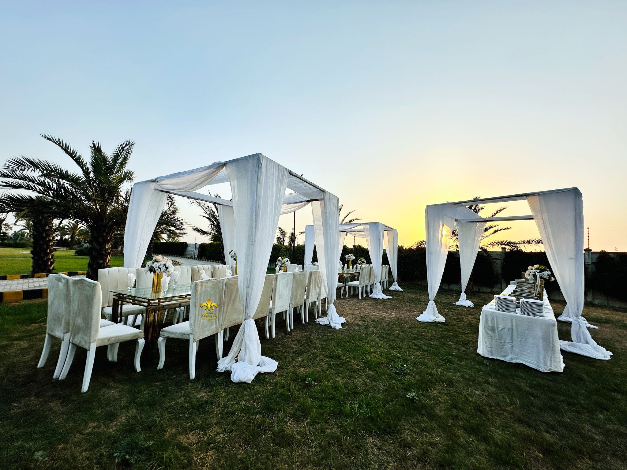 open air setup, outdoor event, caterers, food suppliers