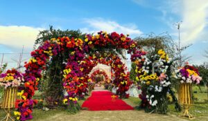 wedding decor, open air setup, multicolored mehndi, events planners