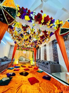 intimate ceremony, pakistani wedding, event decor, indoor setup