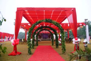 entrance decor, balloons decor, company event, corporate entrance