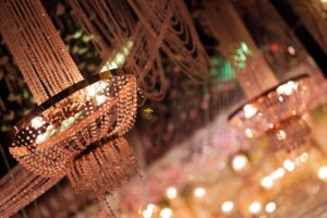 crystal beaded decor, fancy hanging, chandeliers, a2z service providers in lahore