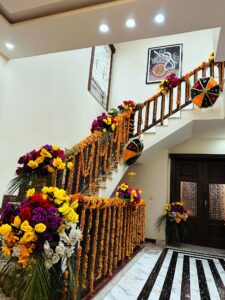 stairs decorations, wedding mayoun decor, catering company, wedding decor