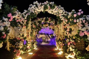 floral decor, wedding entrance, events designers and planners, wedding management company