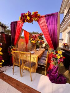 day time setup, wedding caterers, food suppliers, intimate event