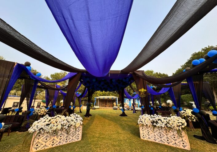 open air setup, birthday party, balloon decor, events management company