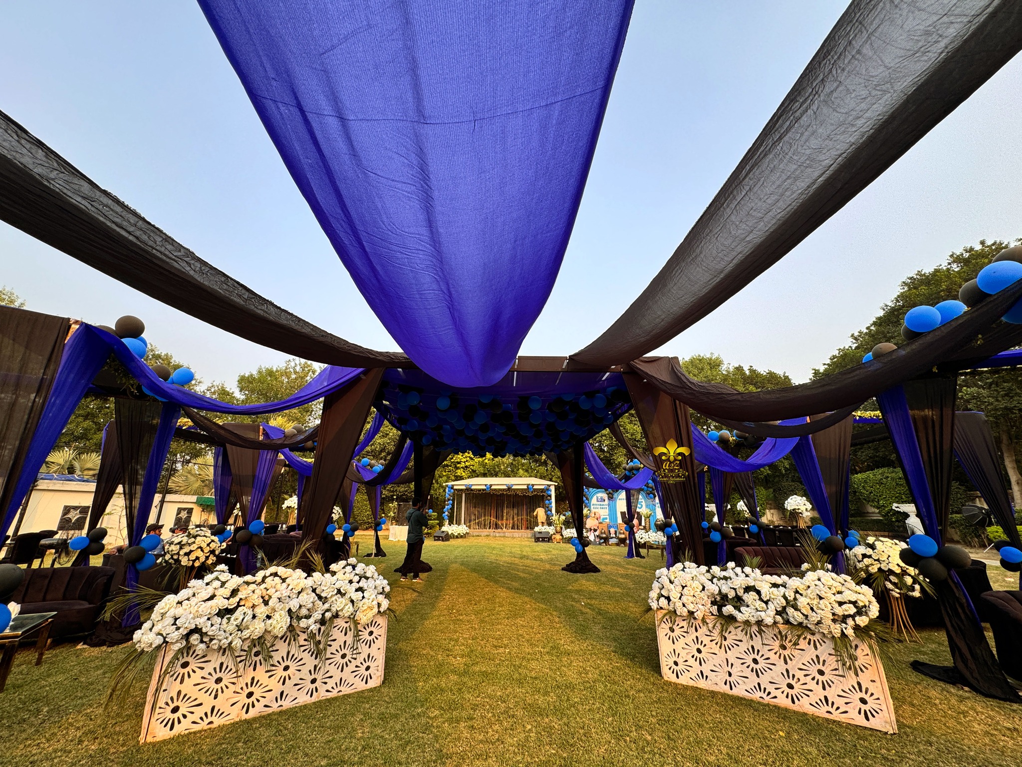 open air setup, birthday party, balloon decor, events management company