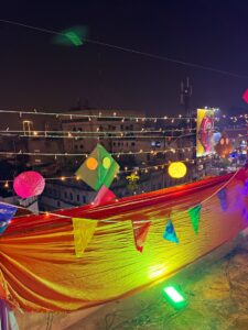 basant decor, open air event, multicolored festival, caterers