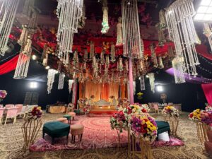 dance floor, mehndi event decor, chandeliers, wedding designers