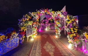 floral-wedding-entrance-decor events designers, entrance decor, floral entrance, wedding planners