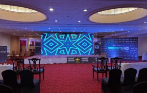 indoor-corporate-event stage decor, smd screen backdrop, corporate stage, stages designers