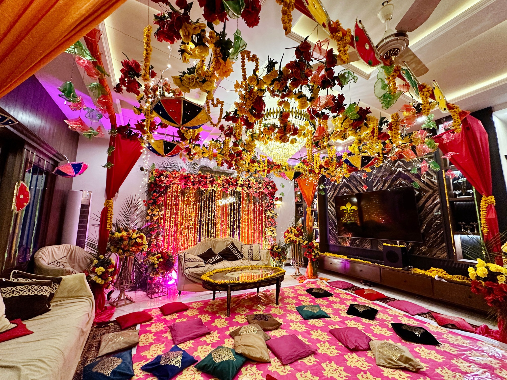 home dholki, home mayoun, intimate events, a2z events solutions