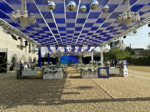 grand setup, sports gala, company annual employee dinner, themed setup