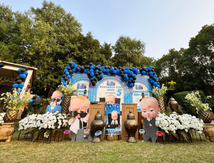 grand stage, baby boss stage decor, birthday bash stage, stages designers