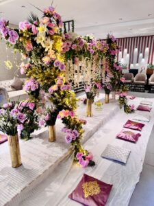 iftari-setup western theme, floor sitting, intimate setup, caterers