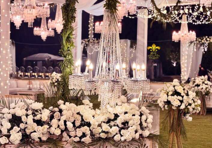 open air decor, outdoor setup, floral decor, western theme