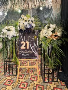 events management, area decor, floral decor, events planners