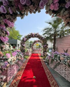 entrance decor, events planners, intimate wedding, caterers