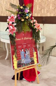 floral-welcome-board canvas board, entrance decor, welcome board, area decor