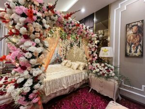 imported flowers decor, luxury decor, room decor, interior designers